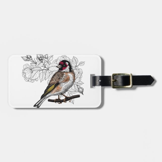 Goldfinch och ro bagagebricka (Horisontell Framsida)