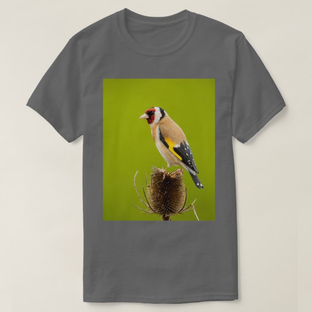 Goldfinch on teasel t shirt (Design framsida)