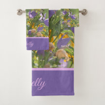 Goldfinch på en Harebell Flower