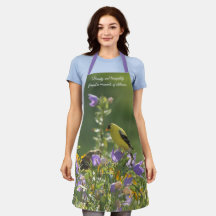 Goldfinch på en Harebell Flower