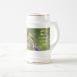 Goldfinch på en Harebell Flower Sejdel
