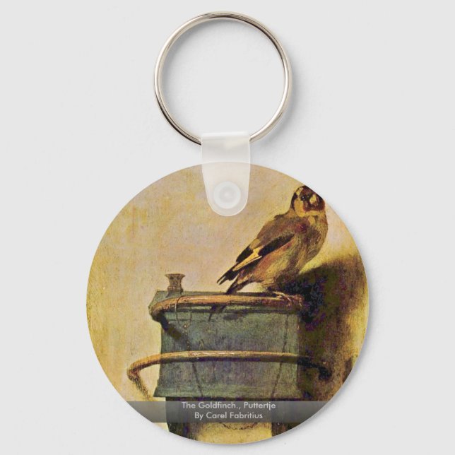 Goldfinch., Puttertje av Carel Fabritius Nyckelring (Framsida)