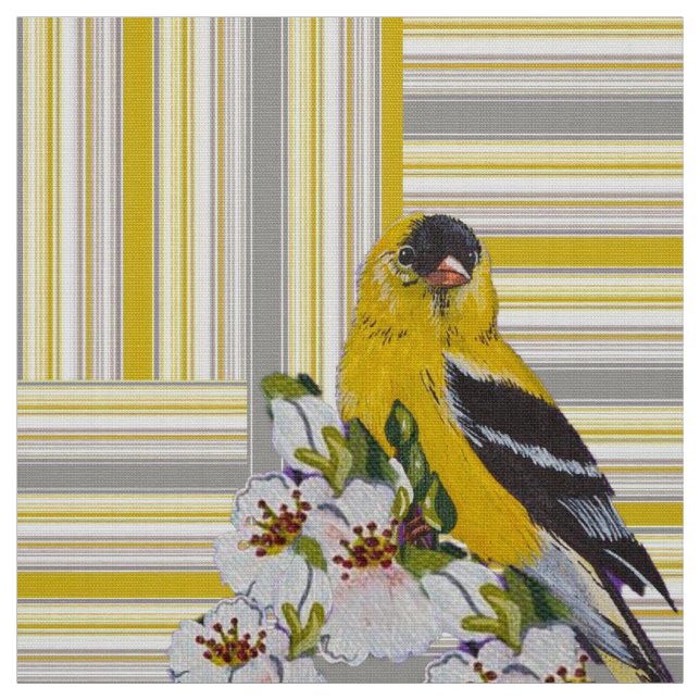Goldfinch Rand Fabric Tyg (Provkarta)