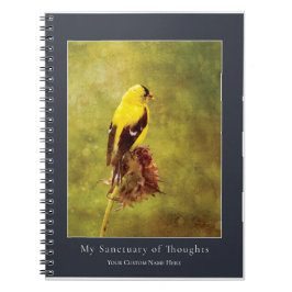 Goldfinch Songbird Notebook | Nature Art Journal Anteckningsbok