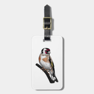 Goldfinch teckning bagagebricka