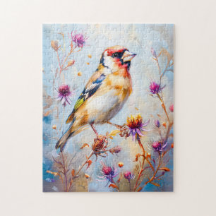 Goldfinch under flygning, antagonist Stil Pussel