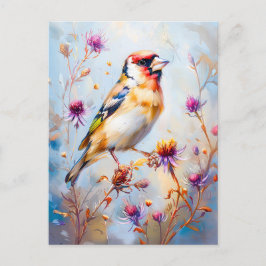 Goldfinch under flygning, antagonist Stil Vykort