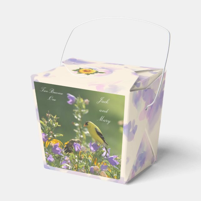 Goldfinch Vår Garden Wedbröllop Cream Presentaskar (Framsidan Sidan)