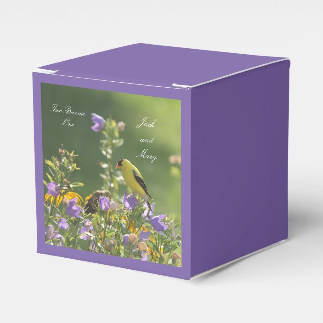 Goldfinch Vår Garden Wedding Wedding Presentaskar (Framsidan Sidan)