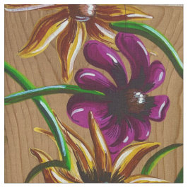 Goldfinches and Flowers Fabric Tyg