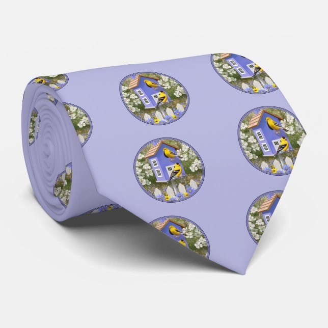 Goldfinches & Cute Birdhouse Lavender Slips (Rullad)