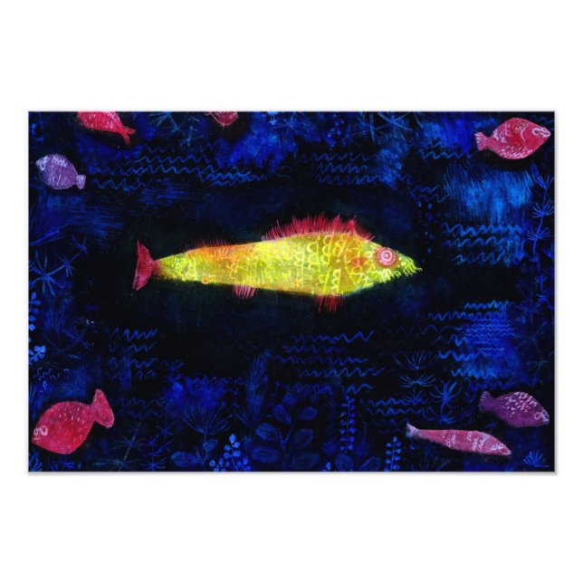Goldfish, 1925 av Paul Klee Fototryck (Framsidan)