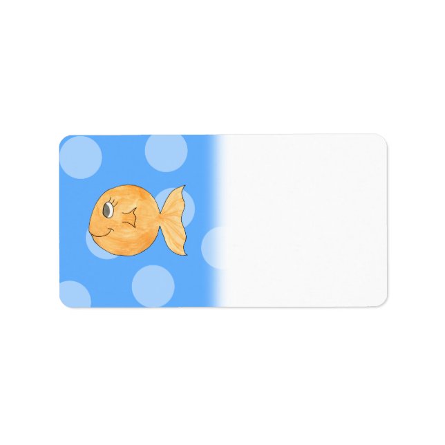 Goldfish. Adressetikett (Framsidan)