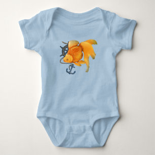 Goldfish Anchor Frakt Wheel Nautical Bodydress T Shirt