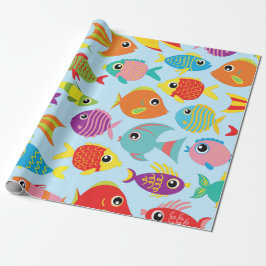 Goldfish Aquarium Cute 1:a födelsedag Papper Presentpapper