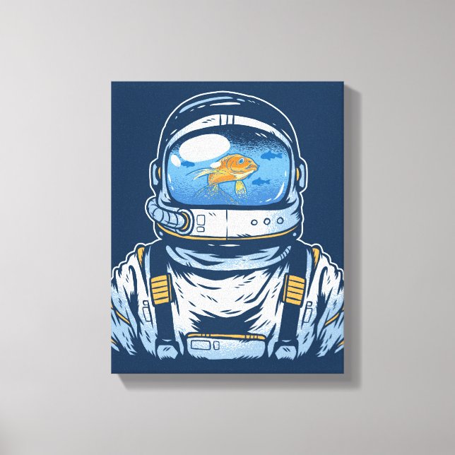 Goldfish Astronaut Canvastryck (Framsida)