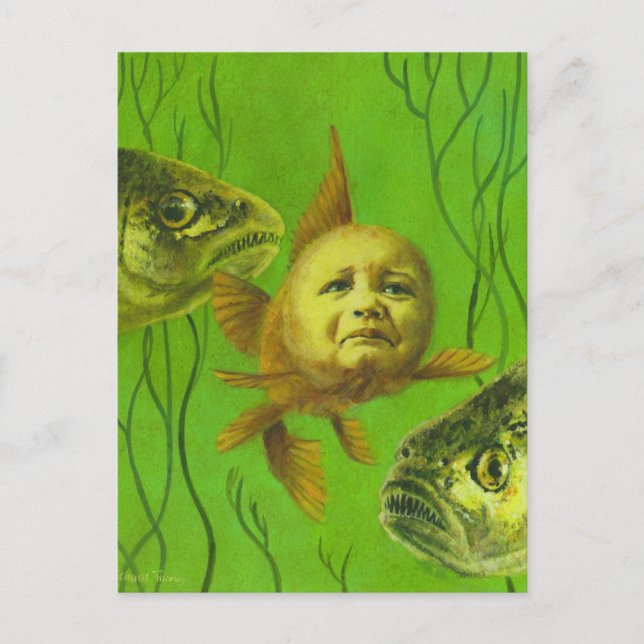 Goldfish Baby Mutant Design Vykort (Framsida)