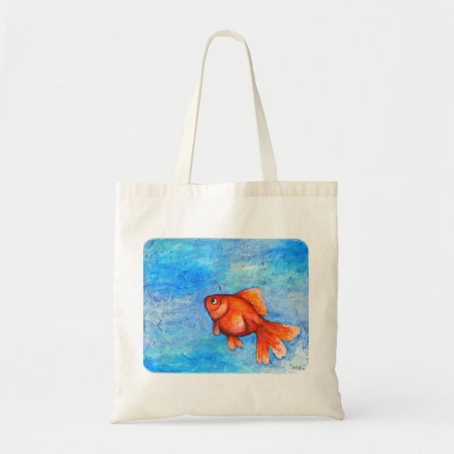 Goldfish Bag Red Goldfish Bag Cute Pet Goldfish Tygkasse (Framsidan)