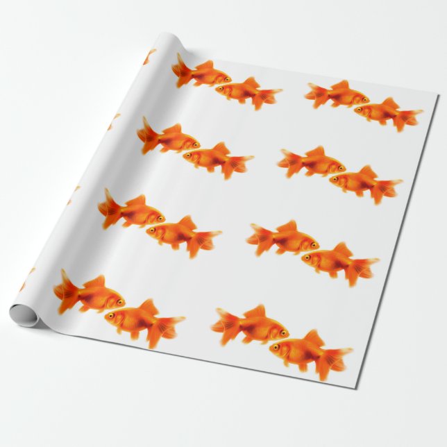 Goldfish-bild för svällning av Papper Presentpapper (Utrullad)