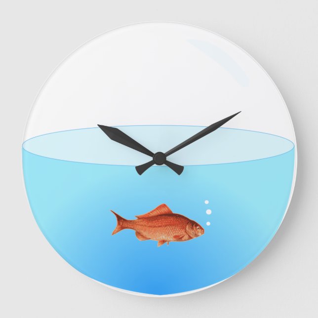Goldfish Bowl Clock Stor Klocka (Framsida)