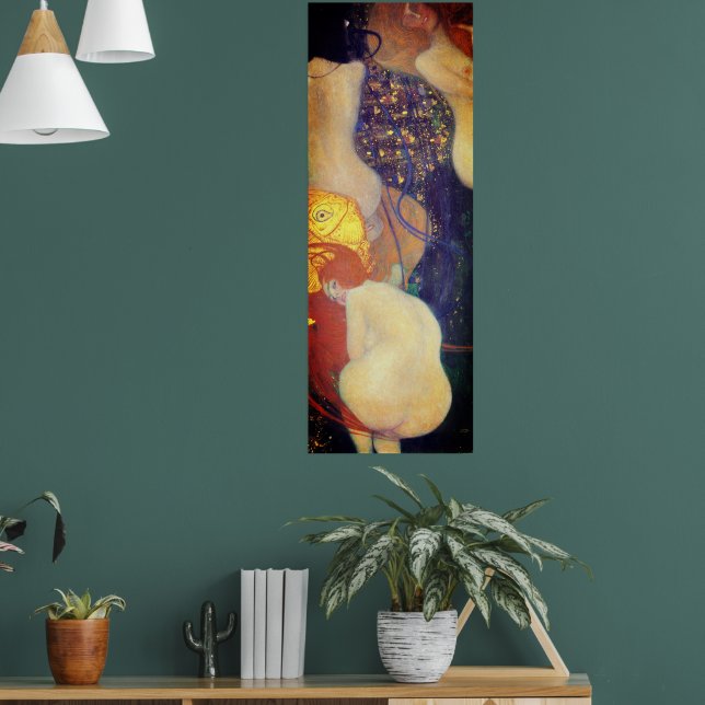 Goldfish by Gustav Klimt Poster (Vardagsrum 1)