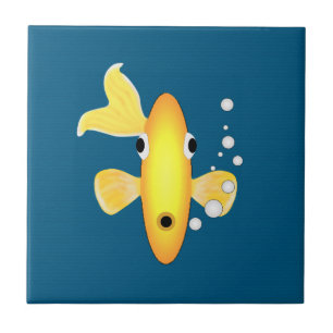 Goldfish Ceramic Tile Kakelplatta