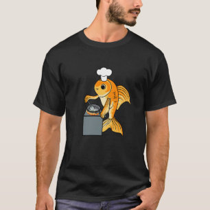 Goldfish Chef Ironic Citote Cute Fish Cooking T Shirt