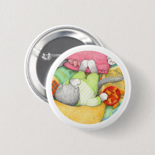 GOLDFISH CRACKERS KATTUNGE Round Button Knapp