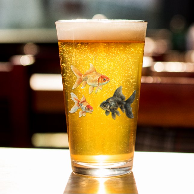 Goldfish Cute Fish Funny Glaskopp (Skapare uppladdad)