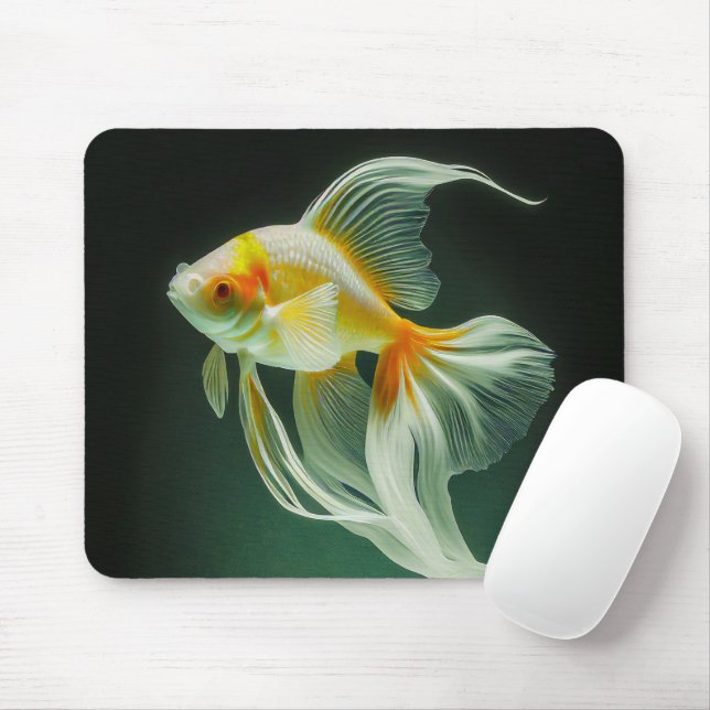 Goldfish Digital Artwork med enkel Elegant | Musmatta (Med mus)