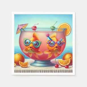 Goldfish i Party Slår Bowl Pappersservett