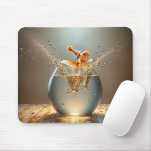 Goldfish-jumping out Fishbowl Musmatta