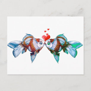 Goldfish Kiss Vykort