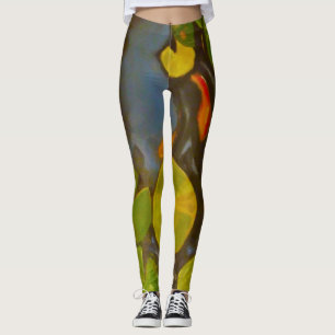 Goldfish Koi Pond Vatten Lilies Leggings