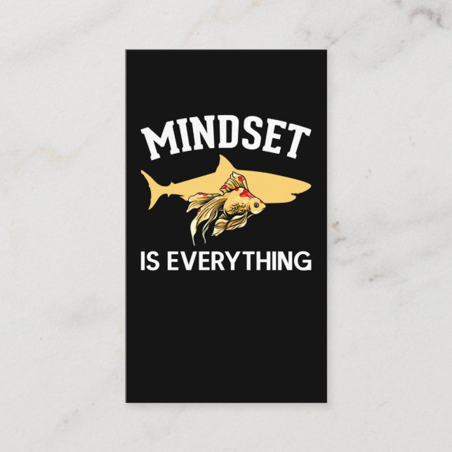 Goldfish Mindset Motivation Visitkort (Framsida)