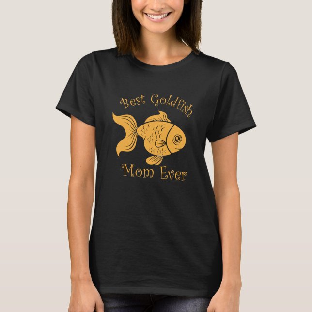 Goldfish Mom Aquaristics Hobby Goldfish Squad T Shirt (Framsida)