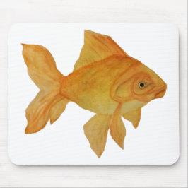 Goldfish Mouse Pad med vattenfärg Musmatta