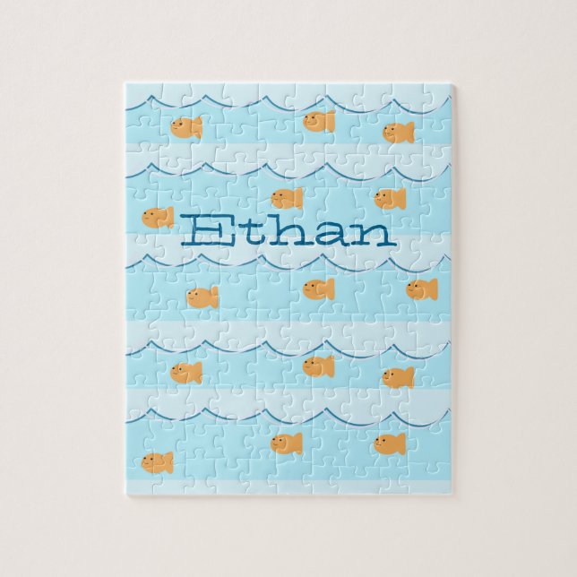 Goldfish Namn Puzzle för barn Pussel (Vertikal)