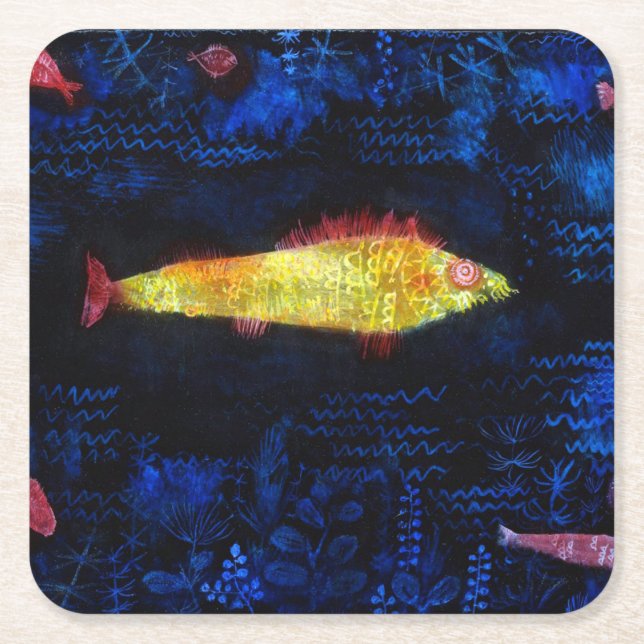 Goldfish, Paul Klee Underlägg Papper Kvadrat (Framsidan)