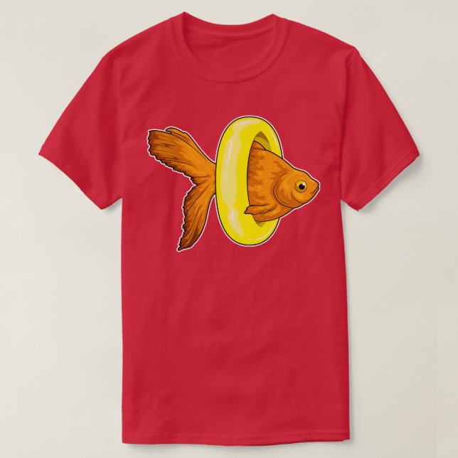 Goldfish Swimming Livbuoy T Shirt (Design framsida)