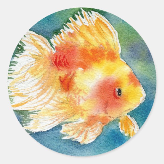"Goldfish"-symbol Runt Klistermärke (Framsida)