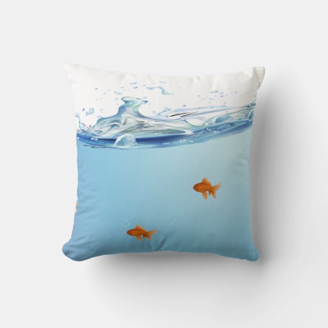 Goldfish under vatten aquarium kudde (Framsida)