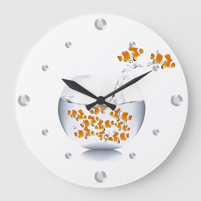 Goldfish Wall Clock Stor Klocka (Framsida)