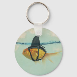 Goldfish with a Shark Fin Nyckelring