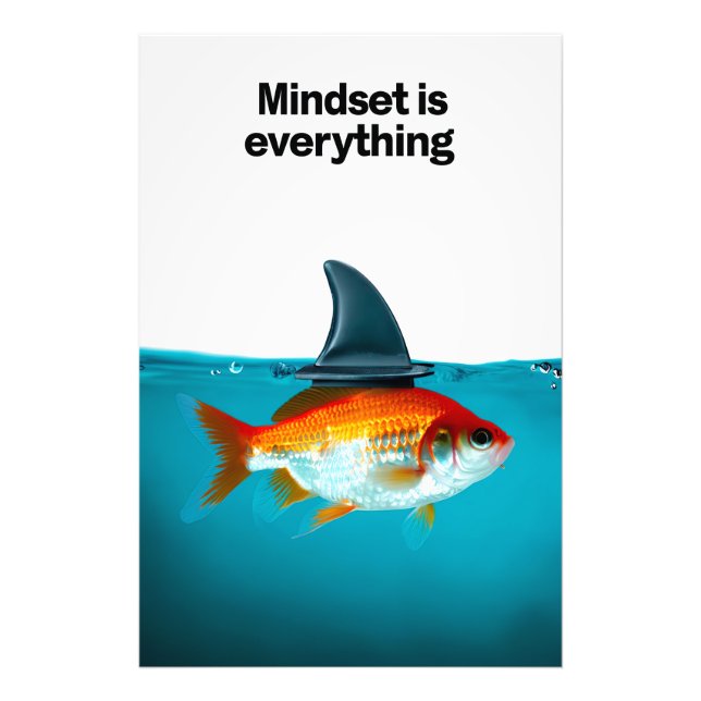 Goldfish with Shark Fin Fototryck (Framsidan)