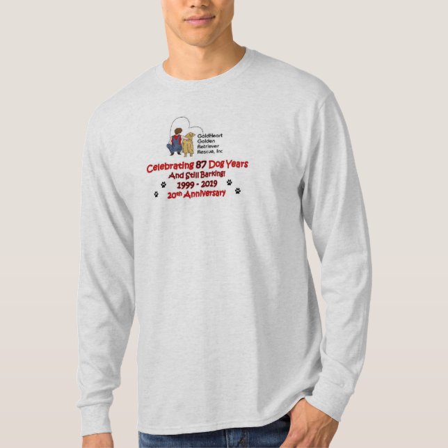 GoldHeart 20-årsdag Långärmad T Shirt (Framsida)