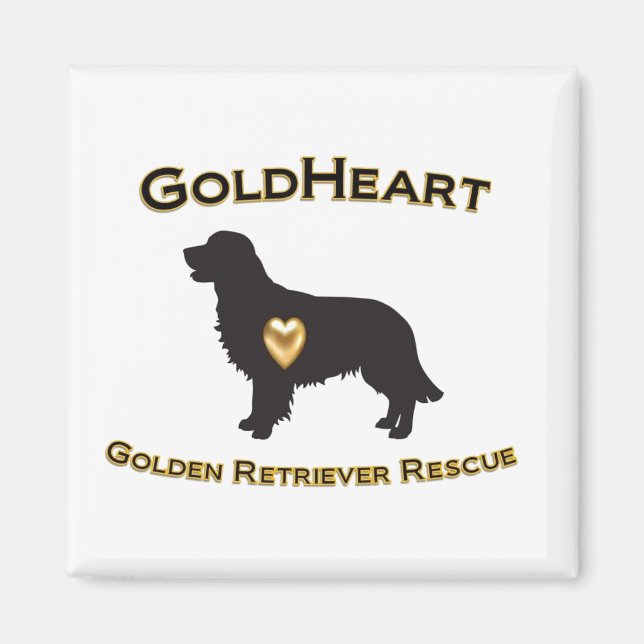 GoldHeart GRR Magnet med Guld Heart (Framsidan)