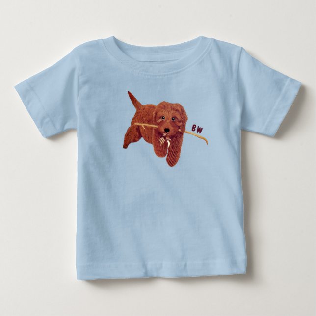 Goldie Golden Doodle Boy T Shirt (Framsida)