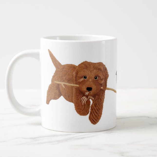 Goldie Golden Doodle Jumbo Mugg (Vänster)