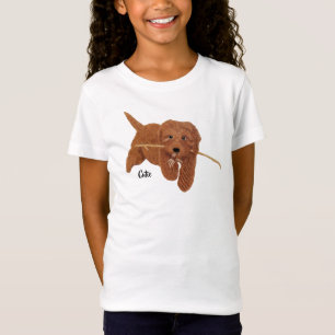 Goldie Golden Doodle Vit T Shirt